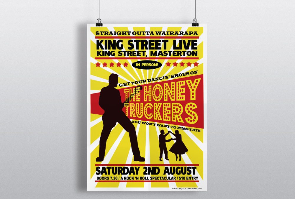 Poster Design for Wairarapa Band The Honey Truckers