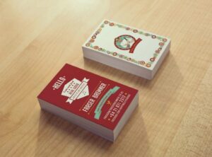 Design Portfolio 3 Business Card, Happy Belly Foods Wellington