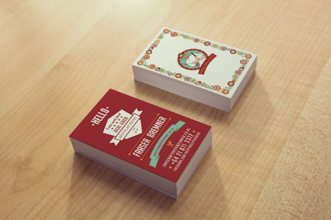 Business Card Design, Happy Belly Foods Wellington