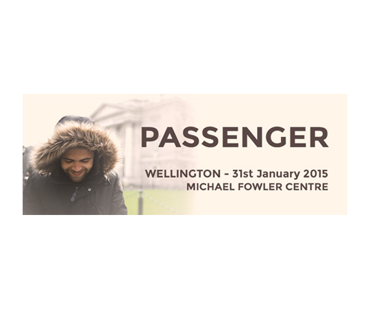 Web Banner for the band Passenger at their Wellington gig
