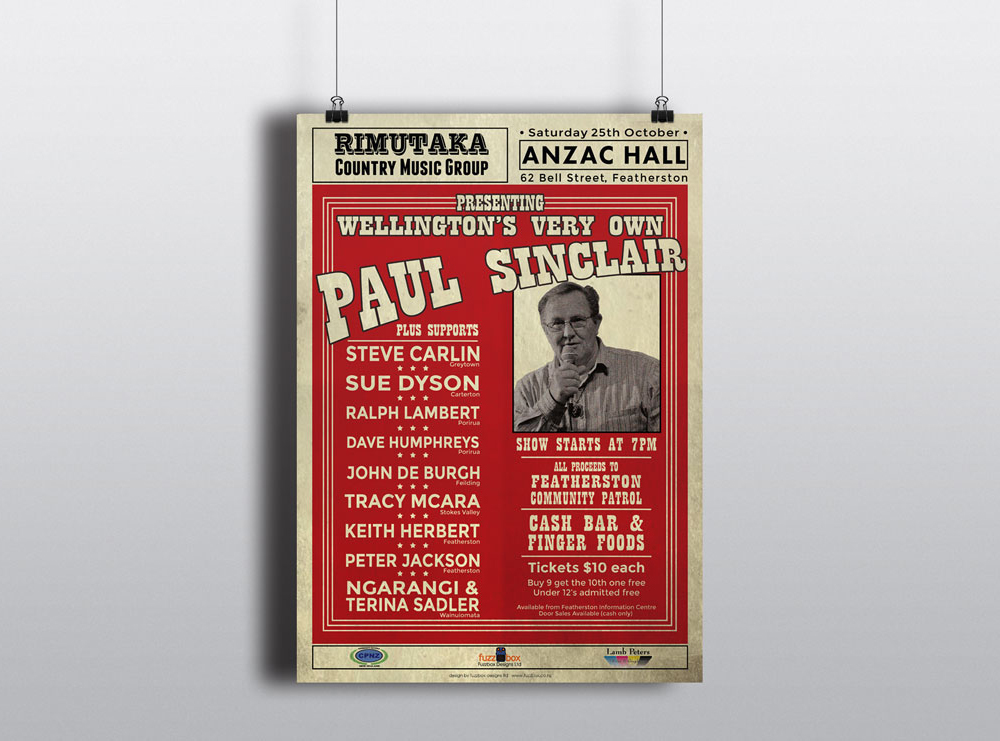 Poster Design for Rimutaka Country Music Group in Featherston
