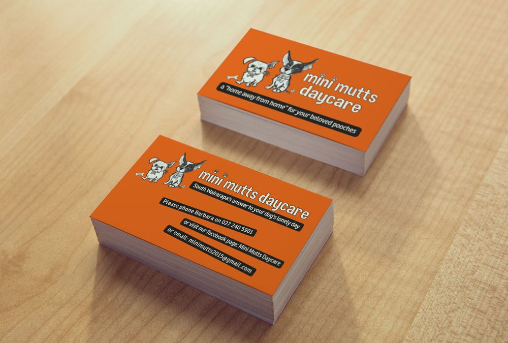 Business Card Design – Mini Mutts Daycare in Featherston